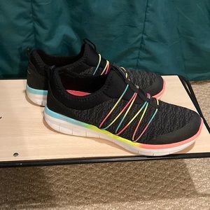 Rainbow Black designed tennis shoes